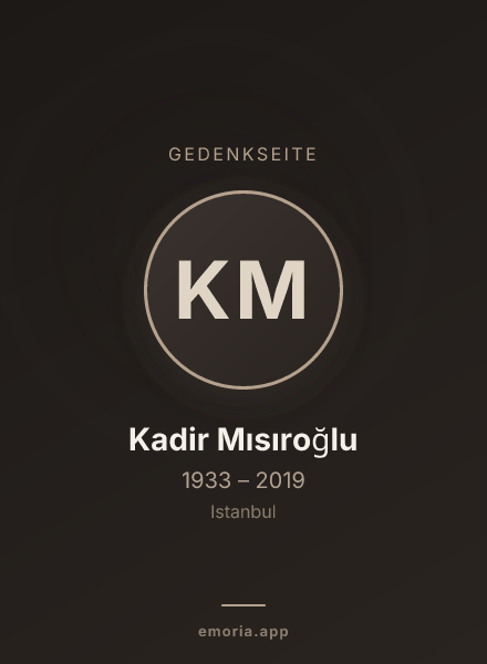 Gedenkportrait von Kadir Mısıroğlu