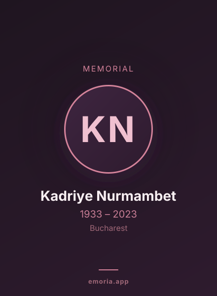 Memorial portrait of Kadriye Nurmambet