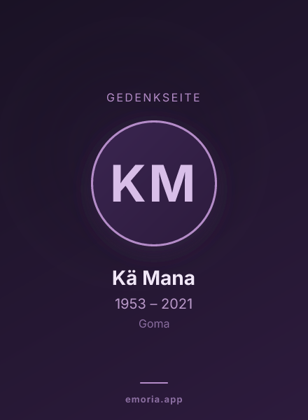 Gedenkportrait von Kä Mana