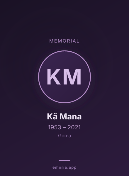 Memorial portrait of Kä Mana