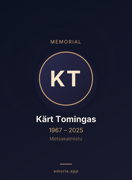 Memorial portrait of Kärt Tomingas