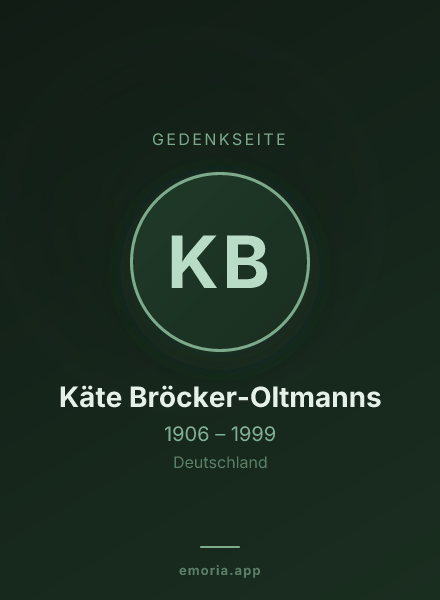 Gedenkportrait von Käte Bröcker-Oltmanns