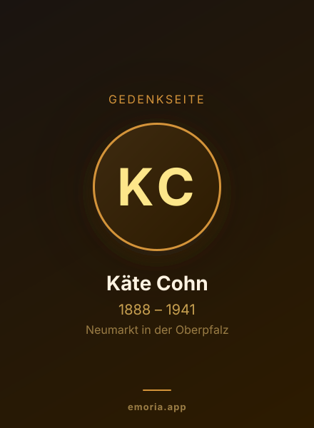 Gedenkportrait von Käte Cohn