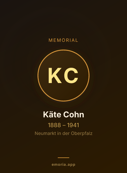 Memorial portrait of Käte Cohn