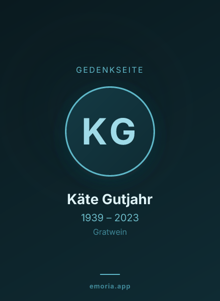 Gedenkportrait von Käte Gutjahr
