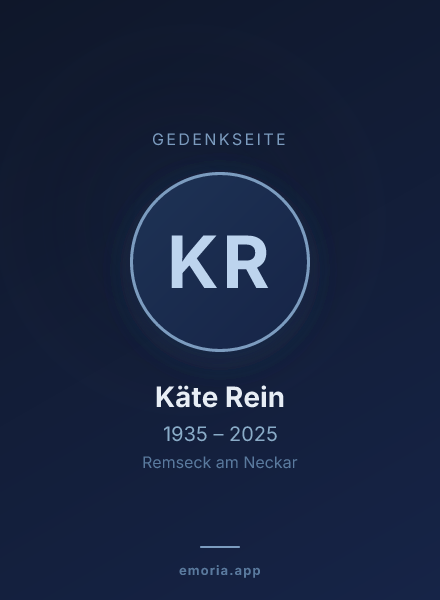 Gedenkportrait von Käte Rein