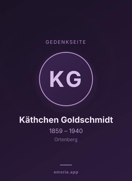 Gedenkportrait von Käthchen Goldschmidt