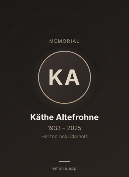 Memorial portrait of Käthe Altefrohne