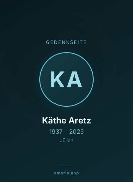 Gedenkportrait von Käthe Aretz