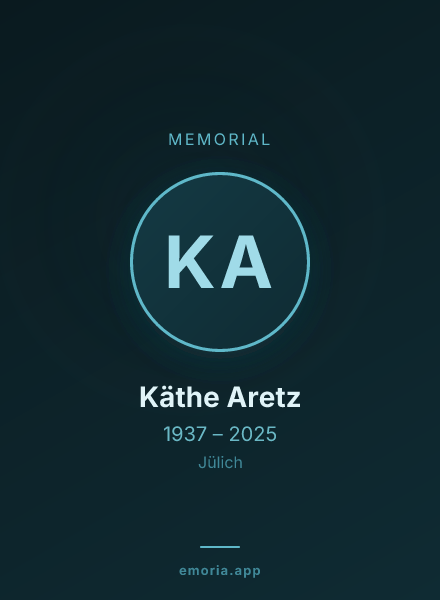 Memorial portrait of Käthe Aretz