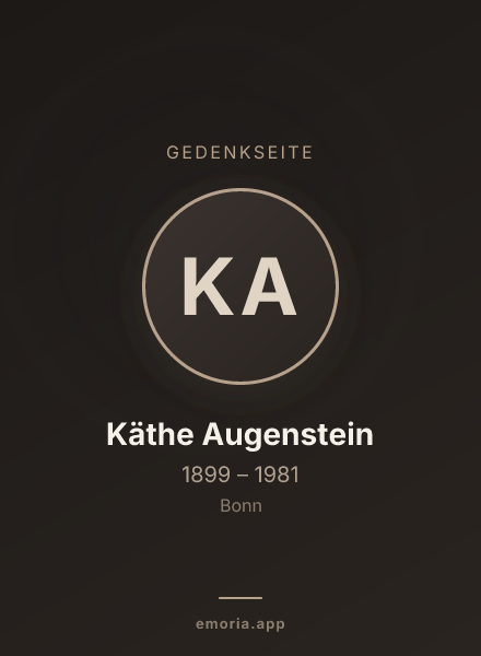 Gedenkportrait von Käthe Augenstein