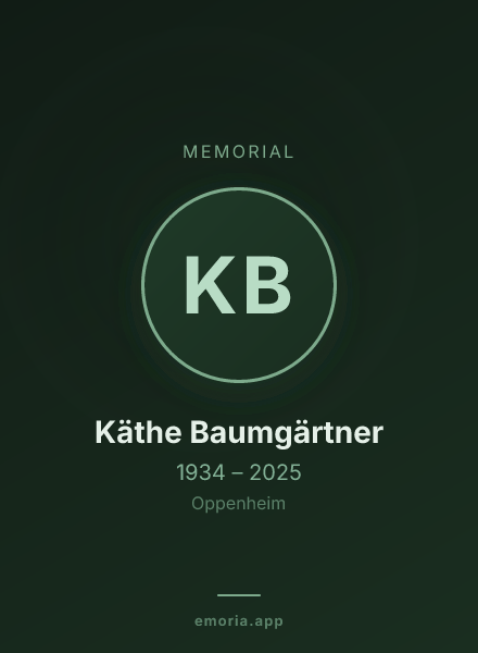 Memorial portrait of Käthe Baumgärtner