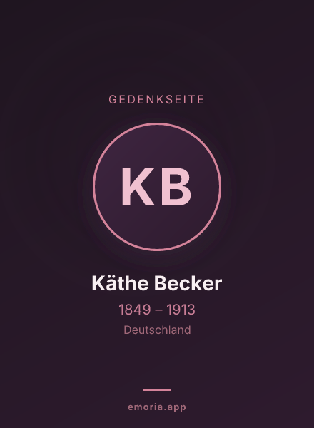 Gedenkportrait von Käthe Becker