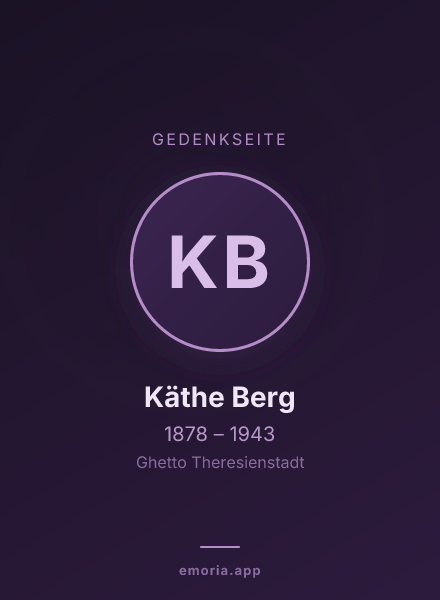 Gedenkportrait von Käthe Berg