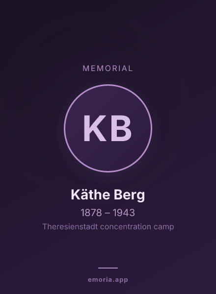 Memorial portrait of Käthe Berg