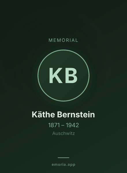Memorial portrait of Käthe Bernstein