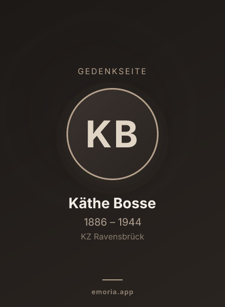 Gedenkportrait von Käthe Bosse