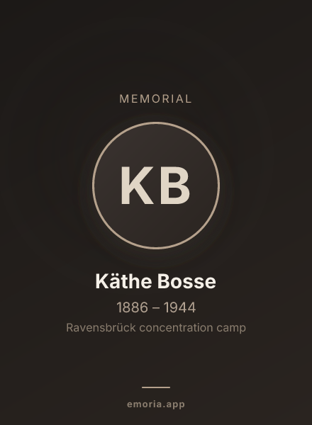 Memorial portrait of Käthe Bosse