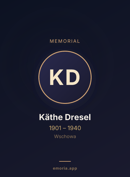 Memorial portrait of Käthe Dresel