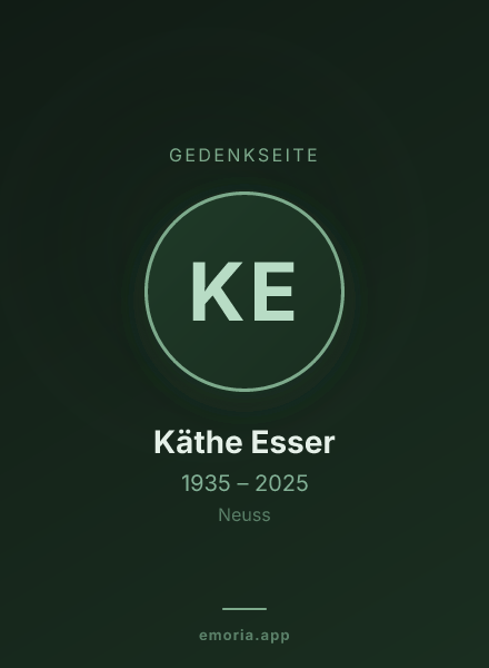 Gedenkportrait von Käthe Esser