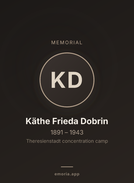 Memorial portrait of Käthe Frieda Dobrin