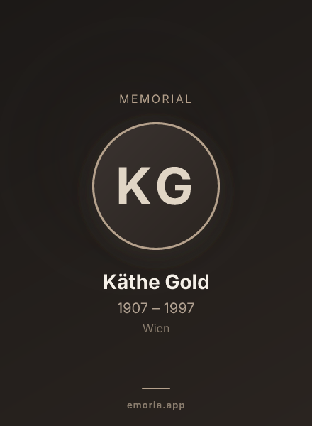 Memorial portrait of Käthe Gold