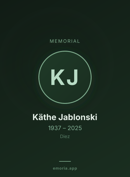 Memorial portrait of Käthe Jablonski