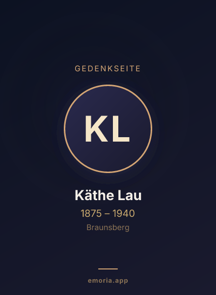 Gedenkportrait von Käthe Lau