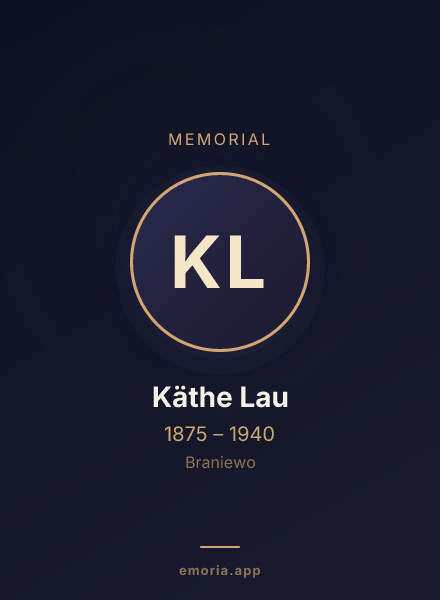 Memorial portrait of Käthe Lau