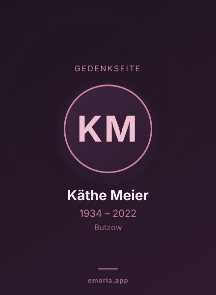 Gedenkportrait von Käthe Meier