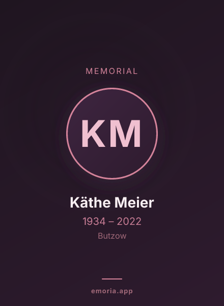 Memorial portrait of Käthe Meier