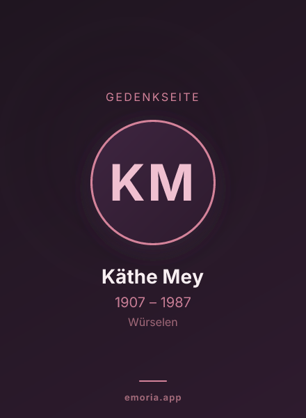 Gedenkportrait von Käthe Mey