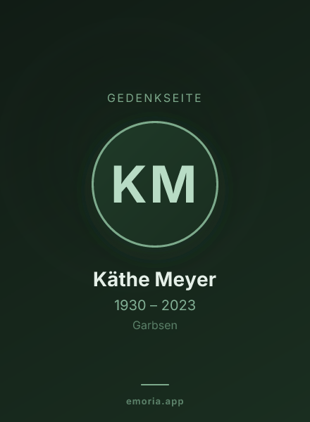 Gedenkportrait von Käthe Meyer