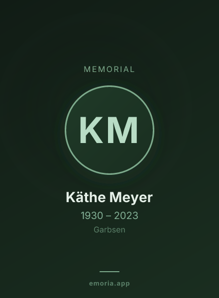 Memorial portrait of Käthe Meyer