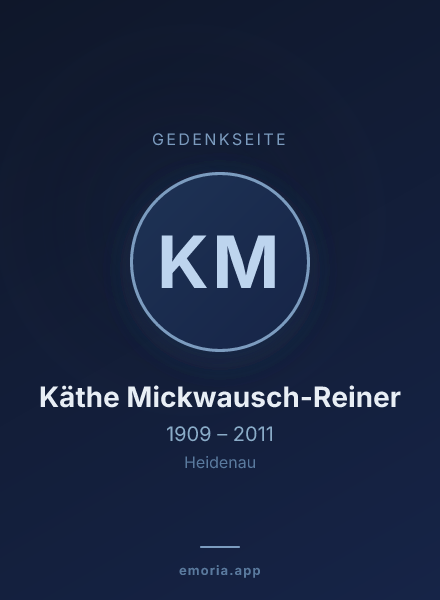 Gedenkportrait von Käthe Mickwausch-Reiner