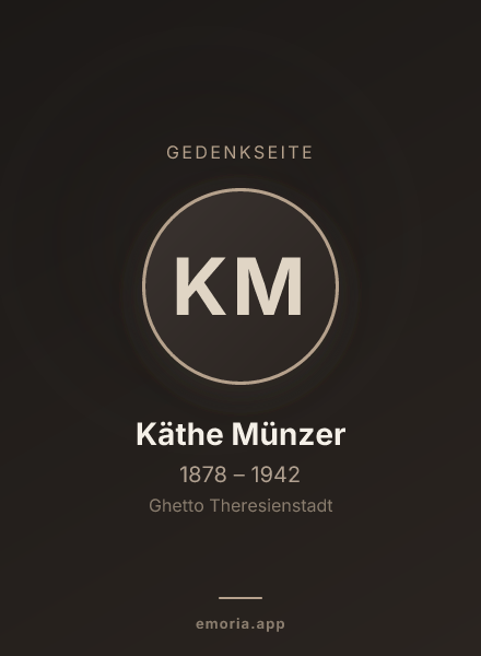 Gedenkportrait von Käthe Münzer