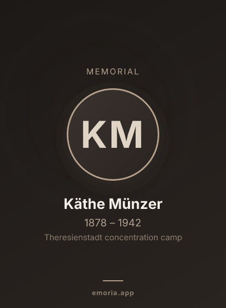 Memorial portrait of Käthe Münzer