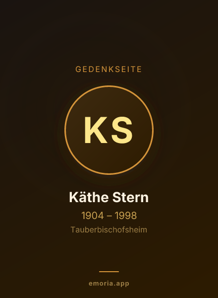 Gedenkportrait von Käthe Stern