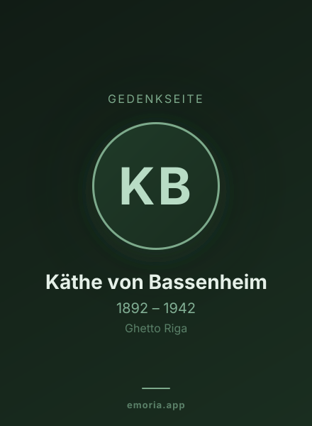 Gedenkportrait von Käthe von Bassenheim