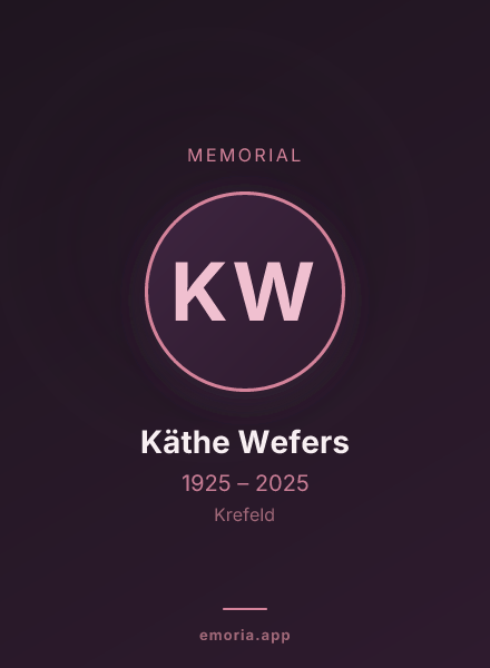 Memorial portrait of Käthe Wefers