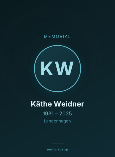 Memorial portrait of Käthe Weidner
