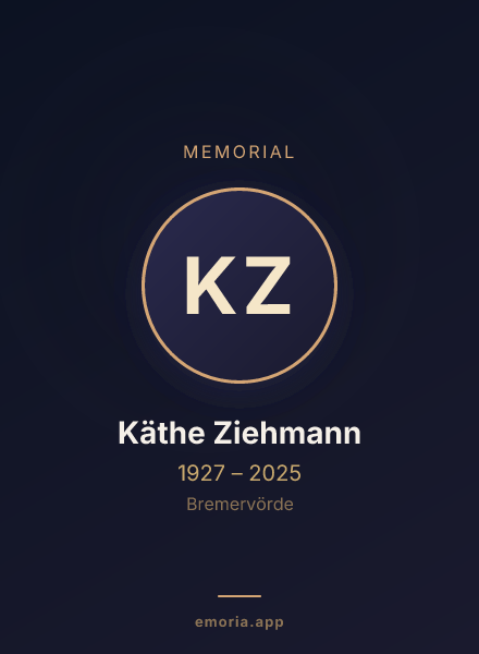 Memorial portrait of Käthe Ziehmann