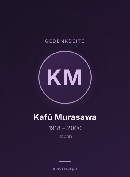 Gedenkportrait von Kafū Murasawa