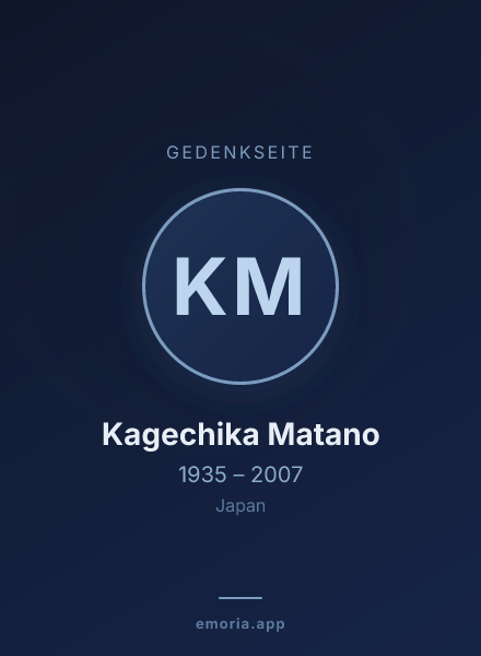 Gedenkportrait von Kagechika Matano