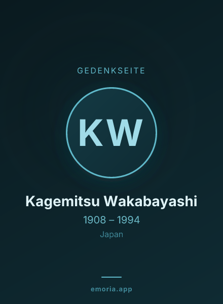 Gedenkportrait von Kagemitsu Wakabayashi