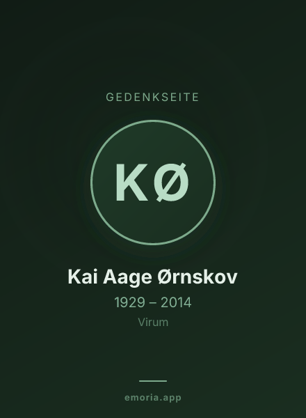 Gedenkportrait von Kai Aage Ørnskov