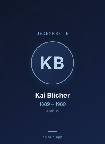 Gedenkportrait von Kai Blicher