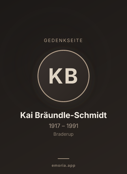 Gedenkportrait von Kai Bräundle-Schmidt