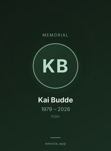 Memorial portrait of Kai Budde