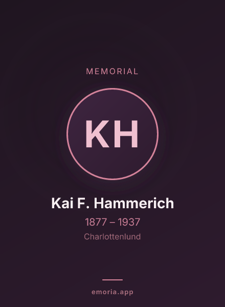 Memorial portrait of Kai F. Hammerich